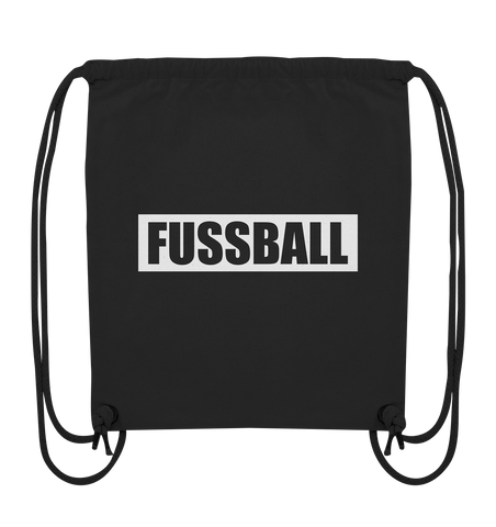 N.O.S.W. BLOCK Teamsport Gym Bag "FUSSBALL" Organic Turnbeutel schwarz