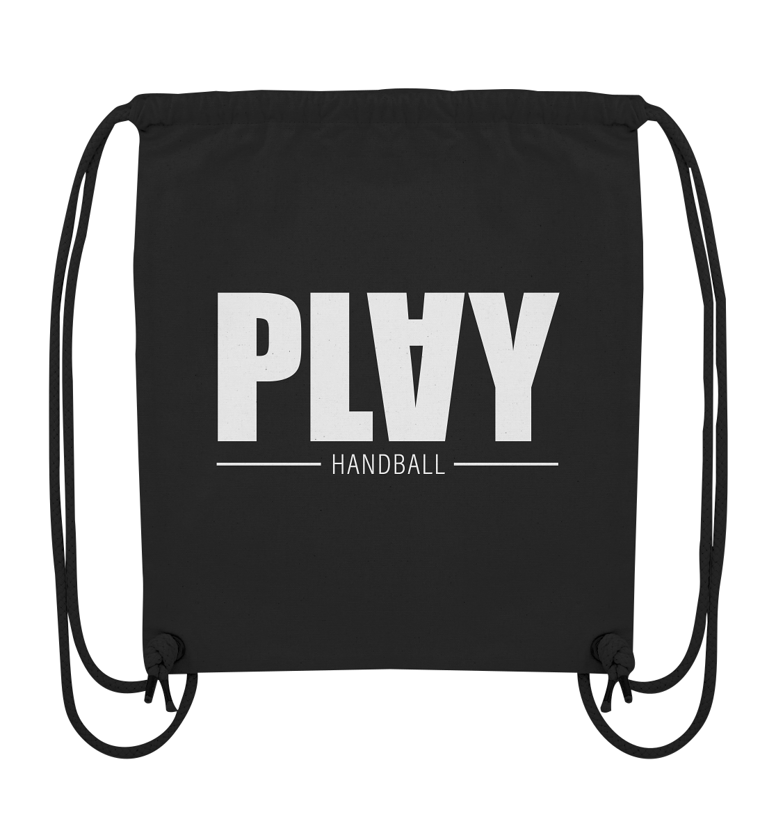 N.O.S.W. BLOCK Fanblock Gym Bag "PLAY HANDBALL" Organic Turnbeutel schwarz