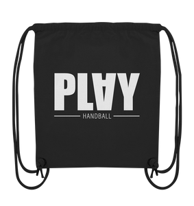 N.O.S.W. BLOCK Fanblock Gym Bag "PLAY HANDBALL" Organic Turnbeutel schwarz