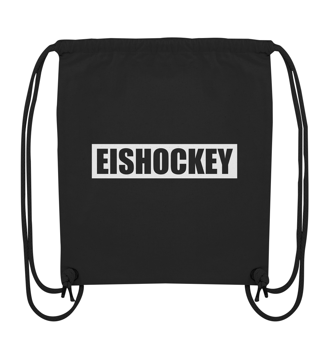 N.O.S.W. BLOCK Teamsport Gym Bag "EISHOCKEY" Organic Turnbeutel schwarz