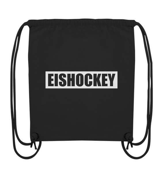 N.O.S.W. BLOCK Teamsport Gym Bag "EISHOCKEY" Organic Turnbeutel schwarz