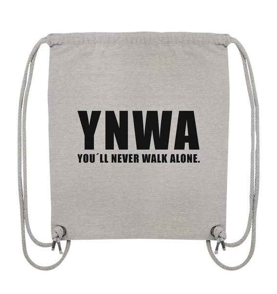 N.O.S.W. BLOCK Fanblock Tote-Bag "YNWA" Organic Turnbeutel heather grey