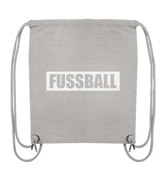 N.O.S.W. BLOCK Teamsport Gym Bag "FUSSBALL" Organic Turnbeutel heather grey