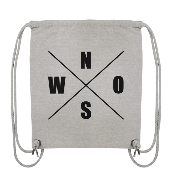 N.O.S.W. BLOCK Fanblock Gym Bag "FROM FATHER TO SON" Organic Turnbeutel heather grey