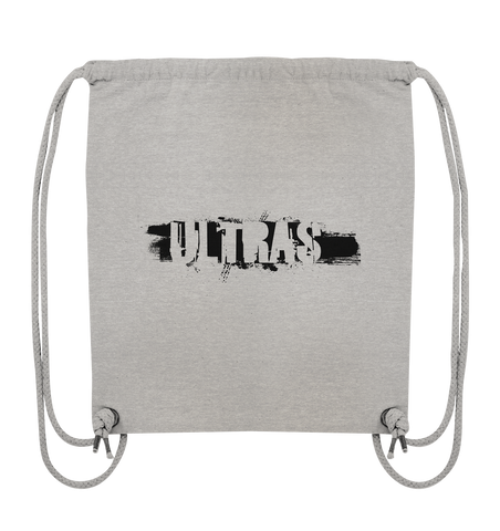 N.O.S.W. BLOCK Ultras Gym Bag "ULTRAS" Organic Turnbeutel heather grau