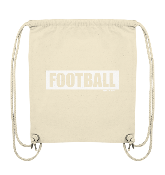 N.O.S.W. BLOCK Teamsport Gym Bag "FOOTBALL" Organic Turnbeutel natural raw