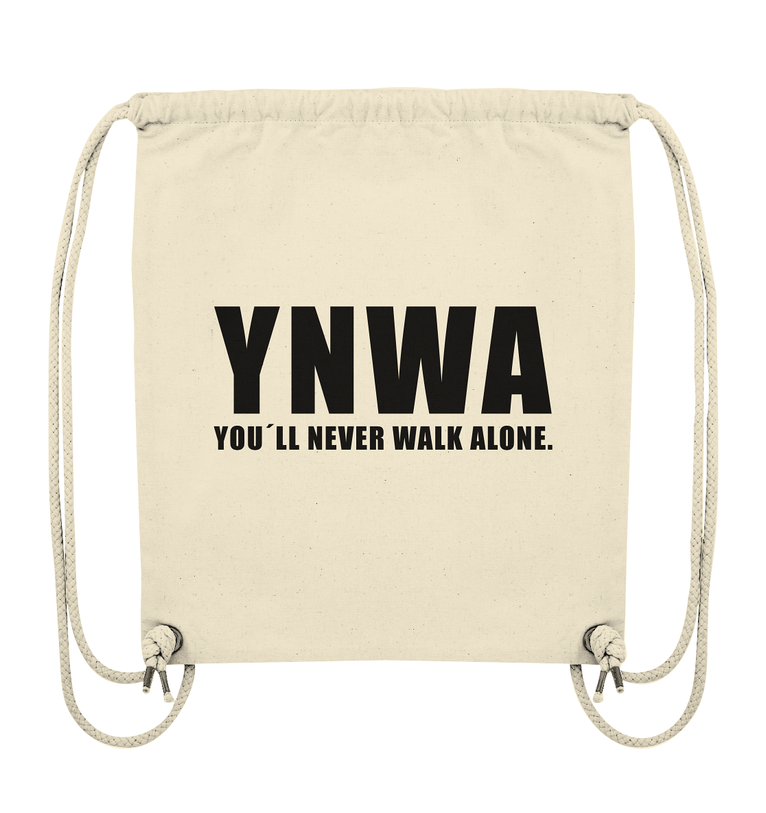 N.O.S.W. BLOCK Fanblock Tote-Bag "YNWA" Organic Turnbeutel natural raw