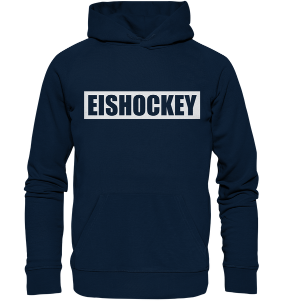 N.O.S.W. BLOCK Teamsport Hoodie "EISHOCKEY" Organic Kapuzenpullover navy