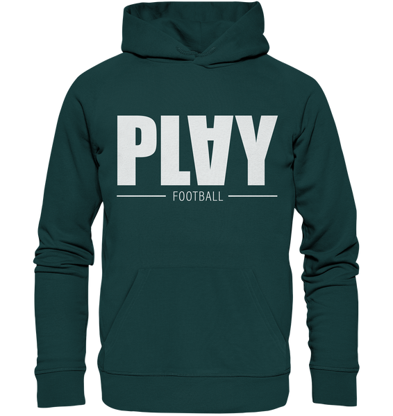 N.O.S.W. BLOCK Fanblock Hoodie "PLAY FOOTBALL" Organic Kapuzenpullover glazed green