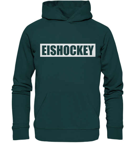 N.O.S.W. BLOCK Teamsport Hoodie "EISHOCKEY" Organic Kapuzenpullover glazed green