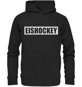 N.O.S.W. BLOCK Teamsport Hoodie "EISHOCKEY" Organic Kapuzenpullover black