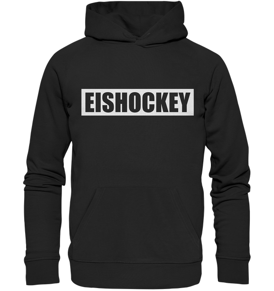 N.O.S.W. BLOCK Teamsport Hoodie "EISHOCKEY" Organic Kapuzenpullover black