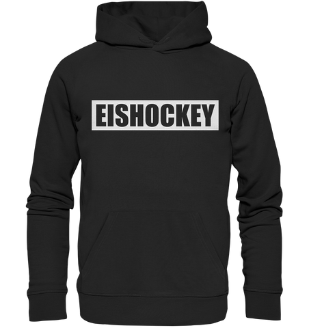 N.O.S.W. BLOCK Teamsport Hoodie "EISHOCKEY" Organic Kapuzenpullover black