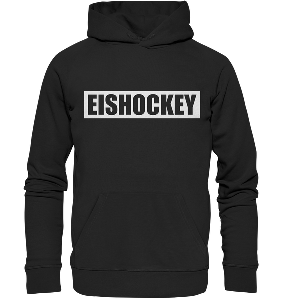 N.O.S.W. BLOCK Teamsport Hoodie "EISHOCKEY" Organic Kapuzenpullover schwarz