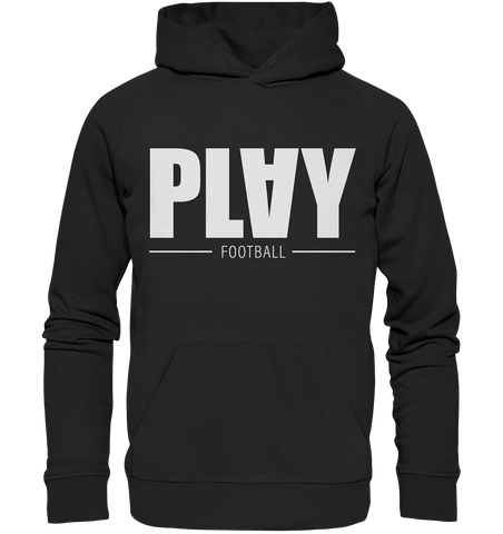 N.O.S.W. BLOCK Fanblock Hoodie "PLAY FOOTBALL" Organic Kapuzenpullover black