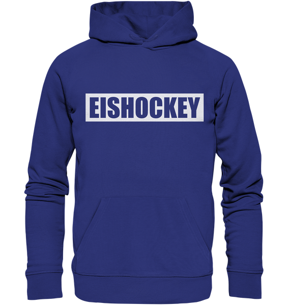 N.O.S.W. BLOCK Teamsport Hoodie "EISHOCKEY" Organic Kapuzenpullover worker blue