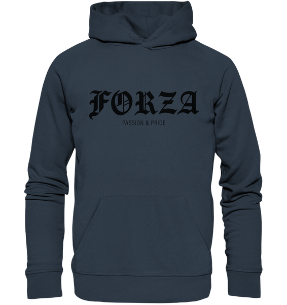 N.O.S.W. BLOCK RIOT//GROUNDS Hoodie "FORZA PASSION & PRIDE" Männer Organic Kapuzenpullover india ink grey