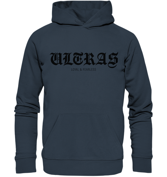 RIOT//GROUNDS Hoodie "ULTRAS LOYAL & FEARLESS" Männer Organic Kapuzenpullover india ink grey