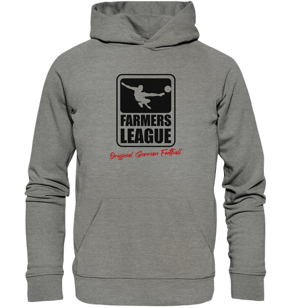 BLOCK.FC Fanblock Hoodie "FARMERS LEAGUE" Männer Organic Kapuzenpullover mid heather grau