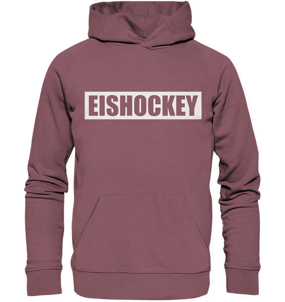 N.O.S.W. BLOCK Teamsport Hoodie "EISHOCKEY" Organic Kapuzenpullover kaffa coffee