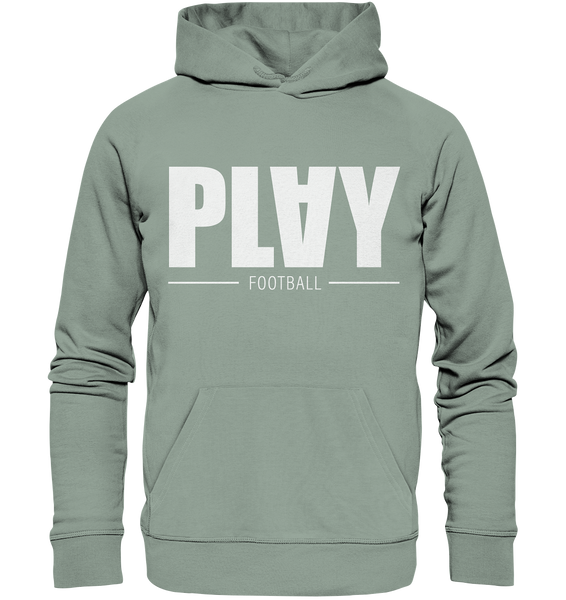 N.O.S.W. BLOCK Fanblock Hoodie "PLAY FOOTBALL" Organic Kapuzenpullover aloe