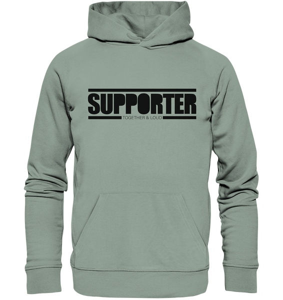 N.O.S.W. BLOCK Fanblock Hoodie "SUPPORTER TOGETHER & LOUD" Männer Organic Kapuzenpullover aloe