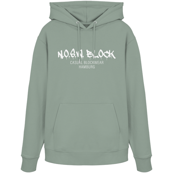 N.O.S.W. BLOCK Hoodie "N.O.S.W. BLOCK CASUAL BLOCKWEAR HAMBURG" Männer Organic Kapuzenpullover aloe