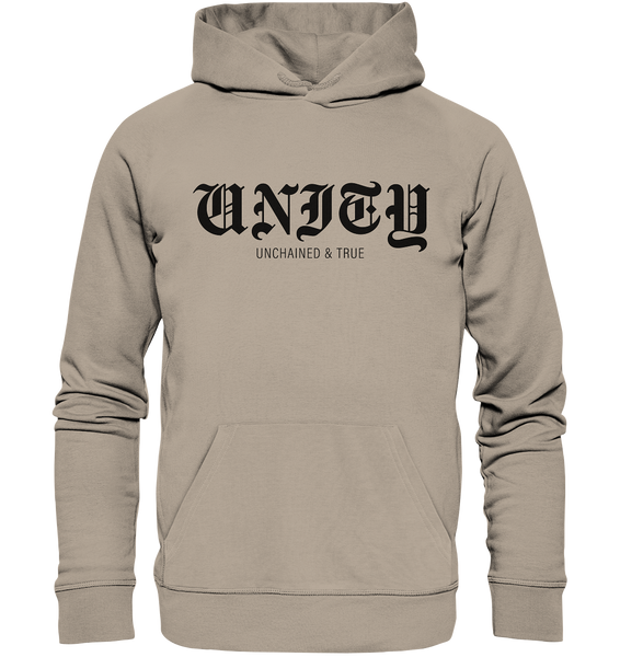 N.O.S.W. BLOCK RIOT//GROUNDS Hoodie "UNITY UNCHAINED & TRUE" Männer Organic Kapuzenpullover desert dust