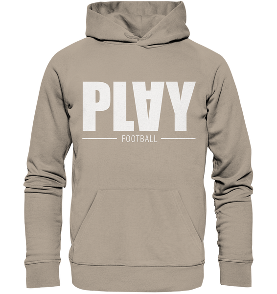 N.O.S.W. BLOCK Fanblock Hoodie "PLAY FOOTBALL" Organic Kapuzenpullover dessert dust