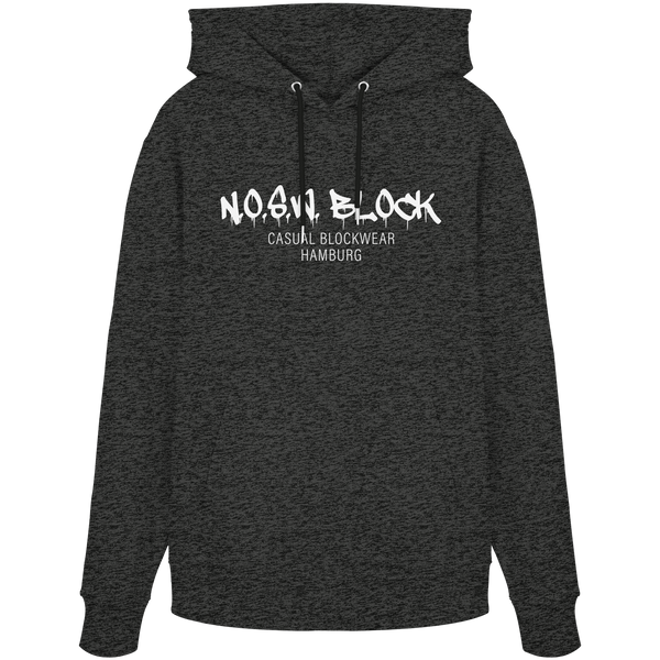 N.O.S.W. BLOCK Hoodie "N.O.S.W. BLOCK CASUAL BLOCKWEAR HAMBURG" Männer Organic Kapuzenpullover dark heather grey