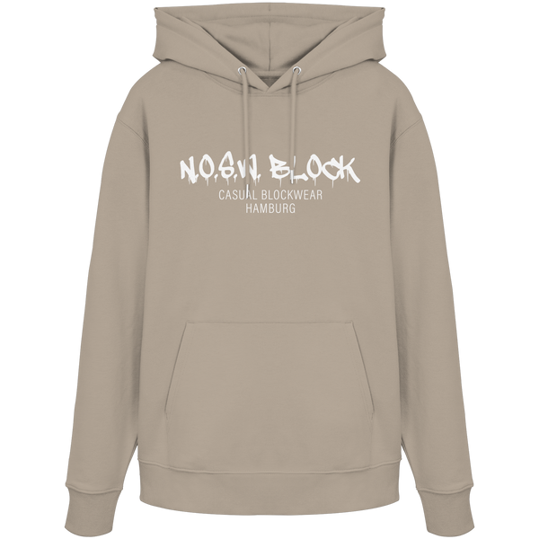 N.O.S.W. BLOCK Hoodie "N.O.S.W. BLOCK CASUAL BLOCKWEAR HAMBURG" Männer Organic Kapuzenpullover desert dust