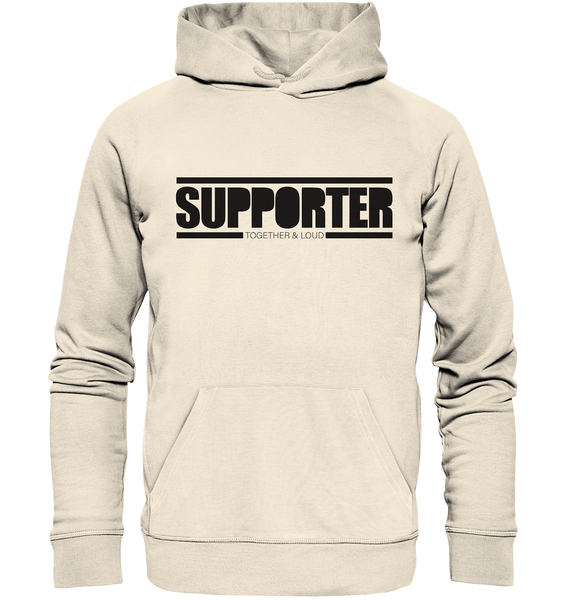 N.O.S.W. BLOCK Fanblock Hoodie "SUPPORTER TOGETHER & LOUD" Männer Organic Kapuzenpullover natural raw