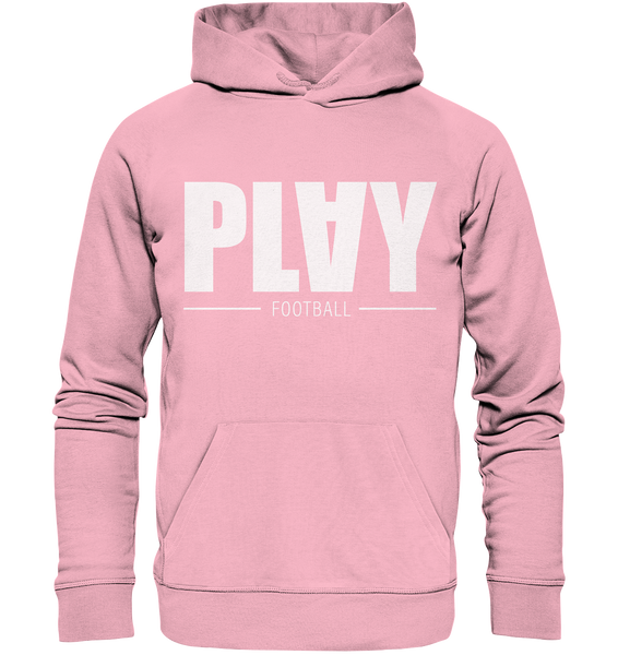 N.O.S.W. BLOCK Fanblock Hoodie "PLAY FOOTBALL" Organic Kapuzenpullover cotton pink