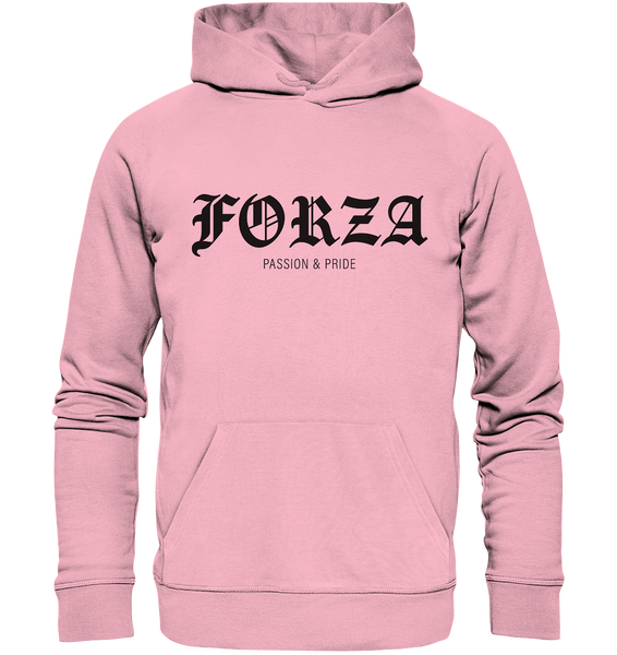 N.O.S.W. BLOCK RIOT//GROUNDS Hoodie "FORZA PASSION & PRIDE" Männer Organic Kapuzenpullover cotton pink