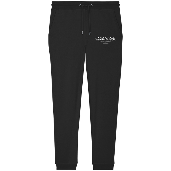 N.O.S.W. BLOCK Jogginghose "N.O.S.W. BLOCK CASUAL BLOCKWEAR HAMBURG" Organic Jogger Pants black