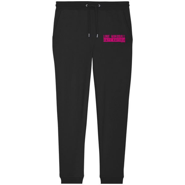 "LOVE HANDBALL HATE RACISM" magenta - Organic Jogger Pants
