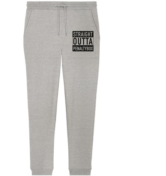 N.O.S.W. BLOCK Fanblock Jogginghose "STRAIGHT OUTTA PENALTYBOX" Organic Jogger Pants heather grey