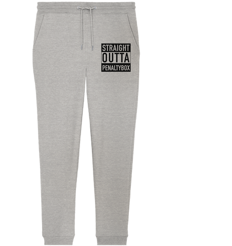 N.O.S.W. BLOCK Fanblock Jogginghose "STRAIGHT OUTTA PENALTYBOX" Organic Jogger Pants heather grey