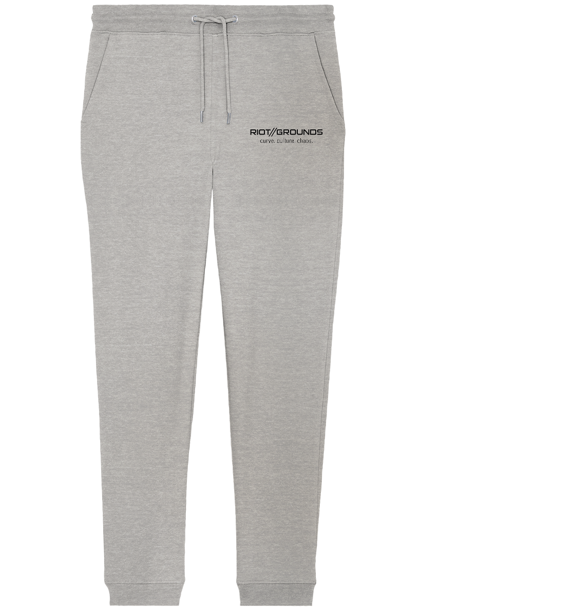 RIOT//GROUNDS Jogginghose "RIOT//GROUNDS curve. culture. chaos." Organic Jogger Pants heather grey