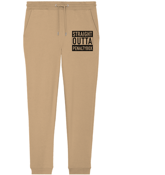 N.O.S.W. BLOCK Fanblock Jogginghose "STRAIGHT OUTTA PENALTYBOX" Organic Jogger Pants latte
