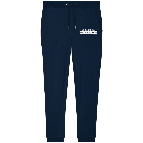 N.O.S.W. BLOCK Gegen Rechts Jogginghose "LOVE BASKETBALL HATE RACISM" Organic Jogger Pants french navy