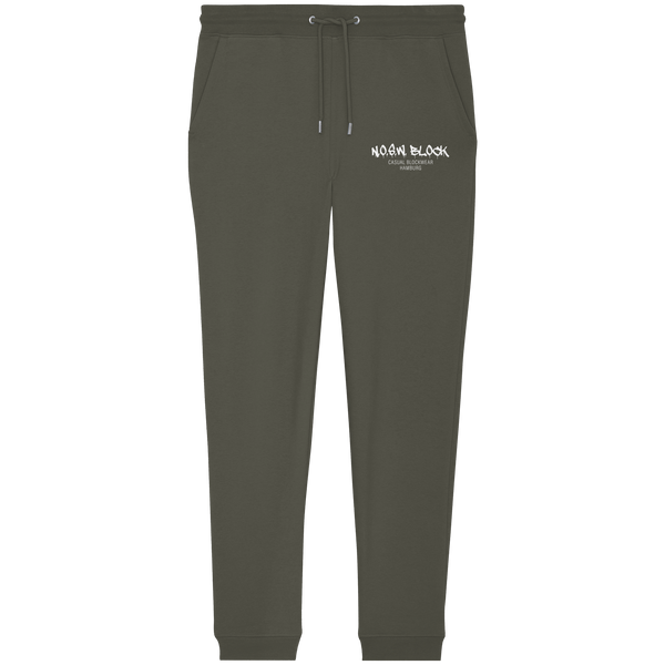 N.O.S.W. BLOCK Jogginghose "N.O.S.W. BLOCK CASUAL BLOCKWEAR HAMBURG" Organic Jogger Pants khaki