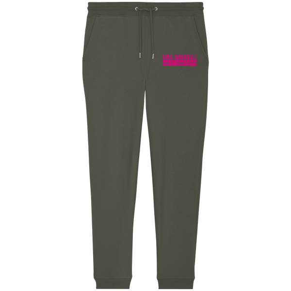 "LOVE HANDBALL HATE RACISM" magenta - Organic Jogger Pants