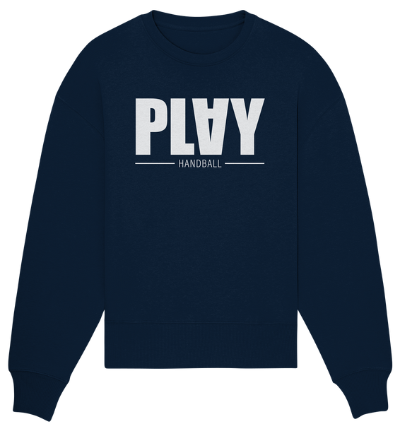 N.O.S.W. BLOCK Handball Oversize Sweatshirt „PLAY HANDBALL“ – french navy