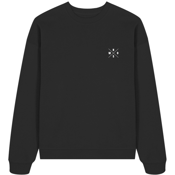 Gegen Rechts Sweater "HANDBALLFANS GEGEN RECHTS" beidseitig bedrucktes Organic Oversize Sweatshirt black front