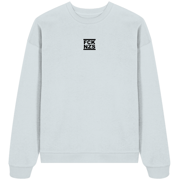 Gegen Rechts Sweater "FCK NZS" beidseitig bedrucktes Girls Organic Oversize Sweatshirt (85% Bio-Baumwolle, 15% recyceltes Polyester)