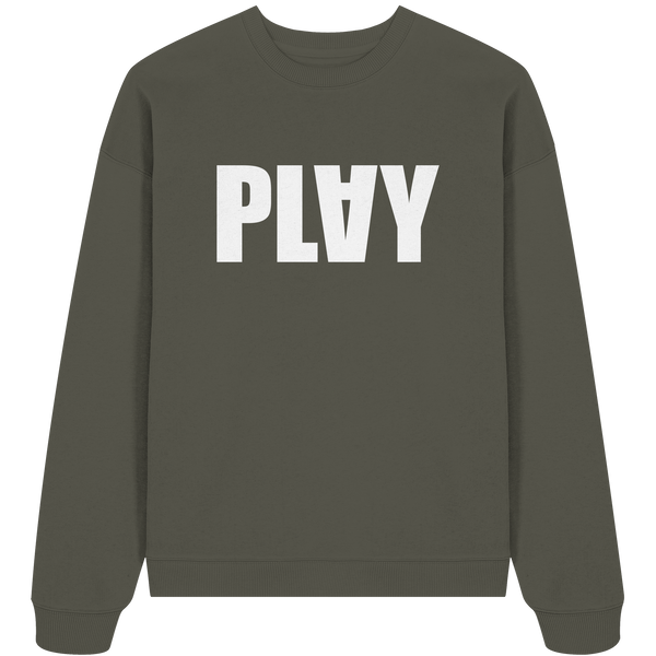 Teamsport Sweater "PLAY" Girls Organic Oversize Sweatshirt (85% Bio-Baumwolle, 15 % recyceltes Polyester)