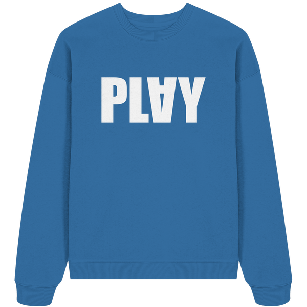 Teamsport Sweater "PLAY" Girls Organic Oversize Sweatshirt (85% Bio-Baumwolle, 15 % recyceltes Polyester)
