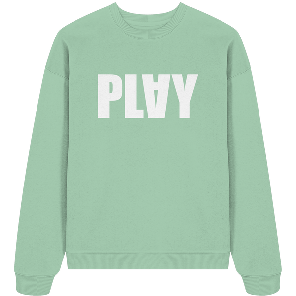 Teamsport Sweater "PLAY" Girls Organic Oversize Sweatshirt (85% Bio-Baumwolle, 15 % recyceltes Polyester)