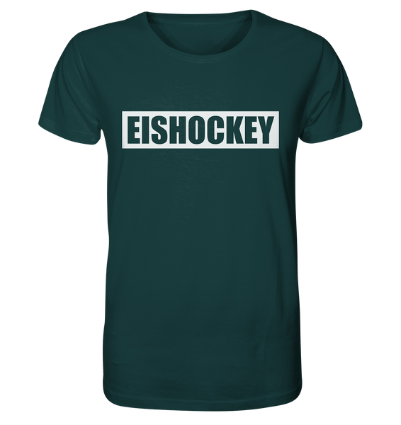 N.O.S.W. BLOCK Teamsport Shirt "EISHOCKEY" Männer Organic V-Neck T-Shirt glazed green